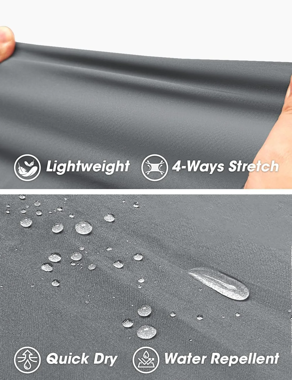 Men's Quick Dry Hiking Pants Lightweight Water-Resistant Stretch Athletic Outdoor Pants for Running Travel