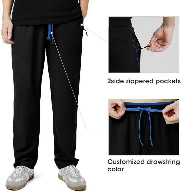 Men's Quick Dry Hiking Pants Lightweight Water-Resistant Stretch Athletic Outdoor Pants for Running Travel