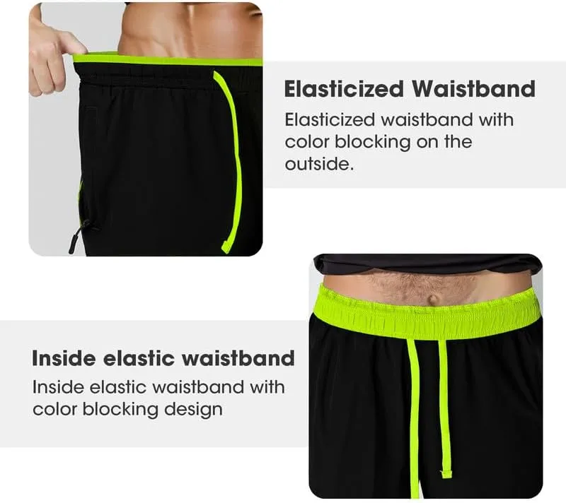 Men's Quick Dry Hiking Pants Lightweight Water-Resistant Stretch Athletic Outdoor Pants for Running Travel