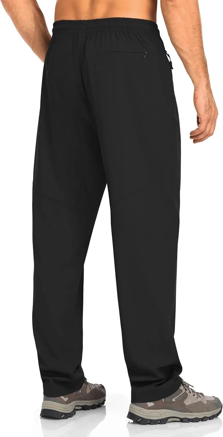 Men's Quick Dry Hiking Pants Lightweight Water-Resistant Stretch Athletic Outdoor Pants for Running Travel