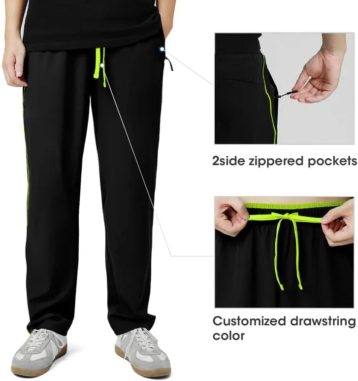 Men's Quick Dry Hiking Pants Lightweight Water-Resistant Stretch Athletic Outdoor Pants for Running Travel