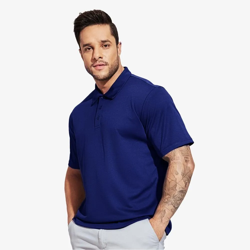 Men's Quick Dry Polo Shirts Casual Collared Shirts Short Sleeve