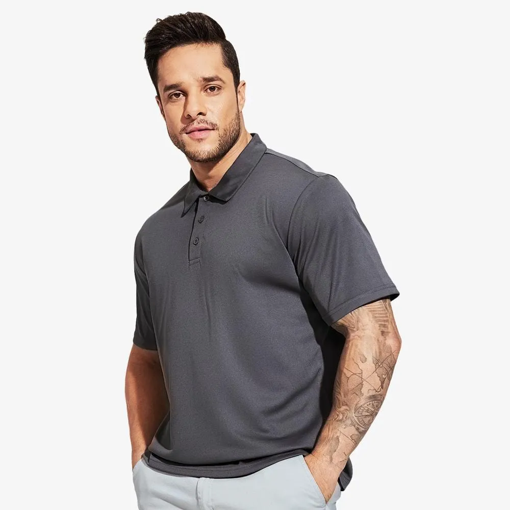 Men's Quick Dry Polo Shirts Casual Collared Shirts Short Sleeve