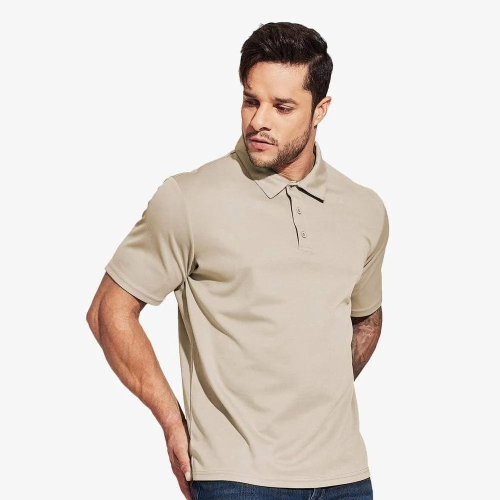 Men's Quick Dry Polo Shirts Casual Collared Shirts Short Sleeve