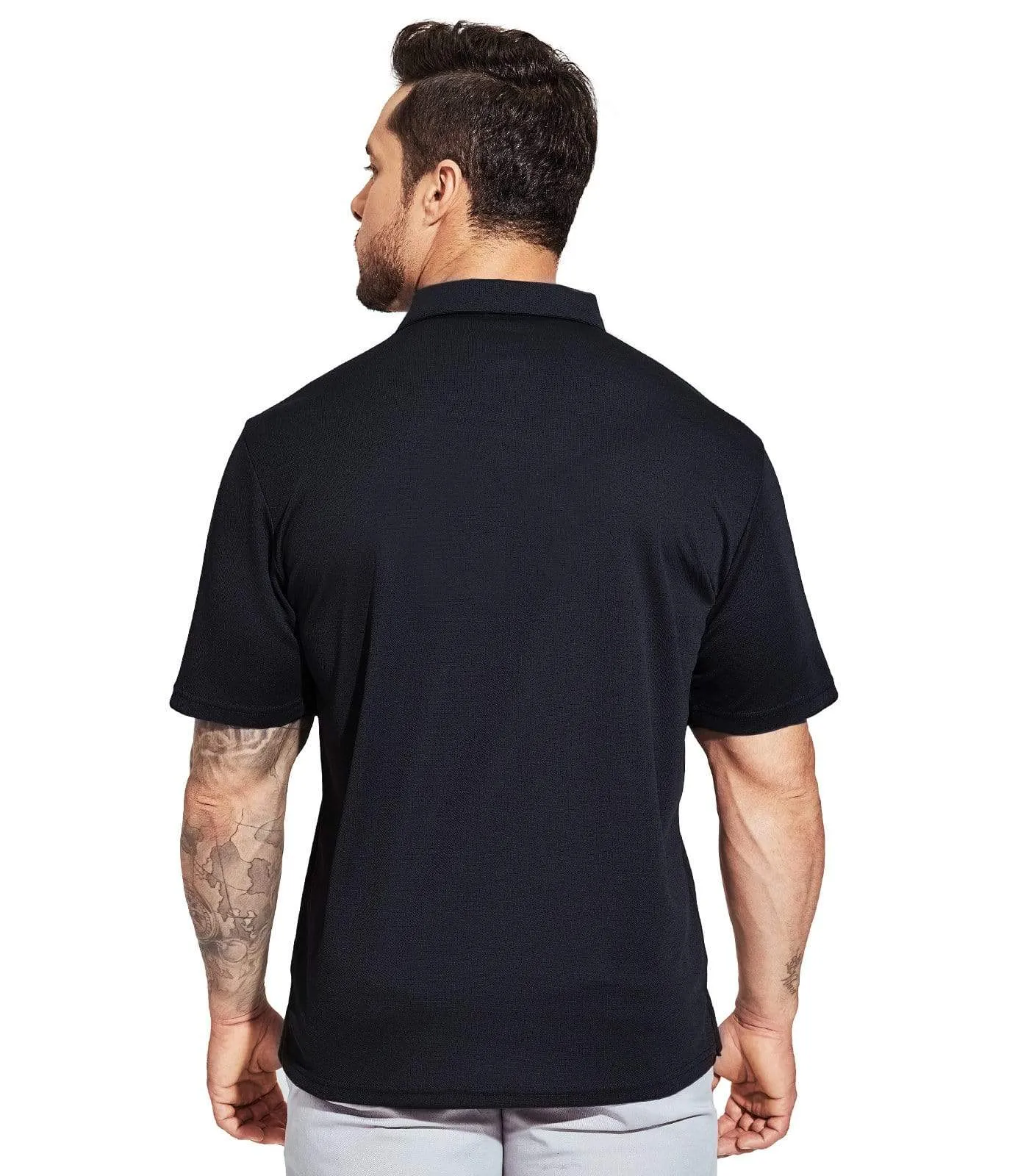 Men's Quick Dry Polo Shirts Casual Collared Shirts Short Sleeve