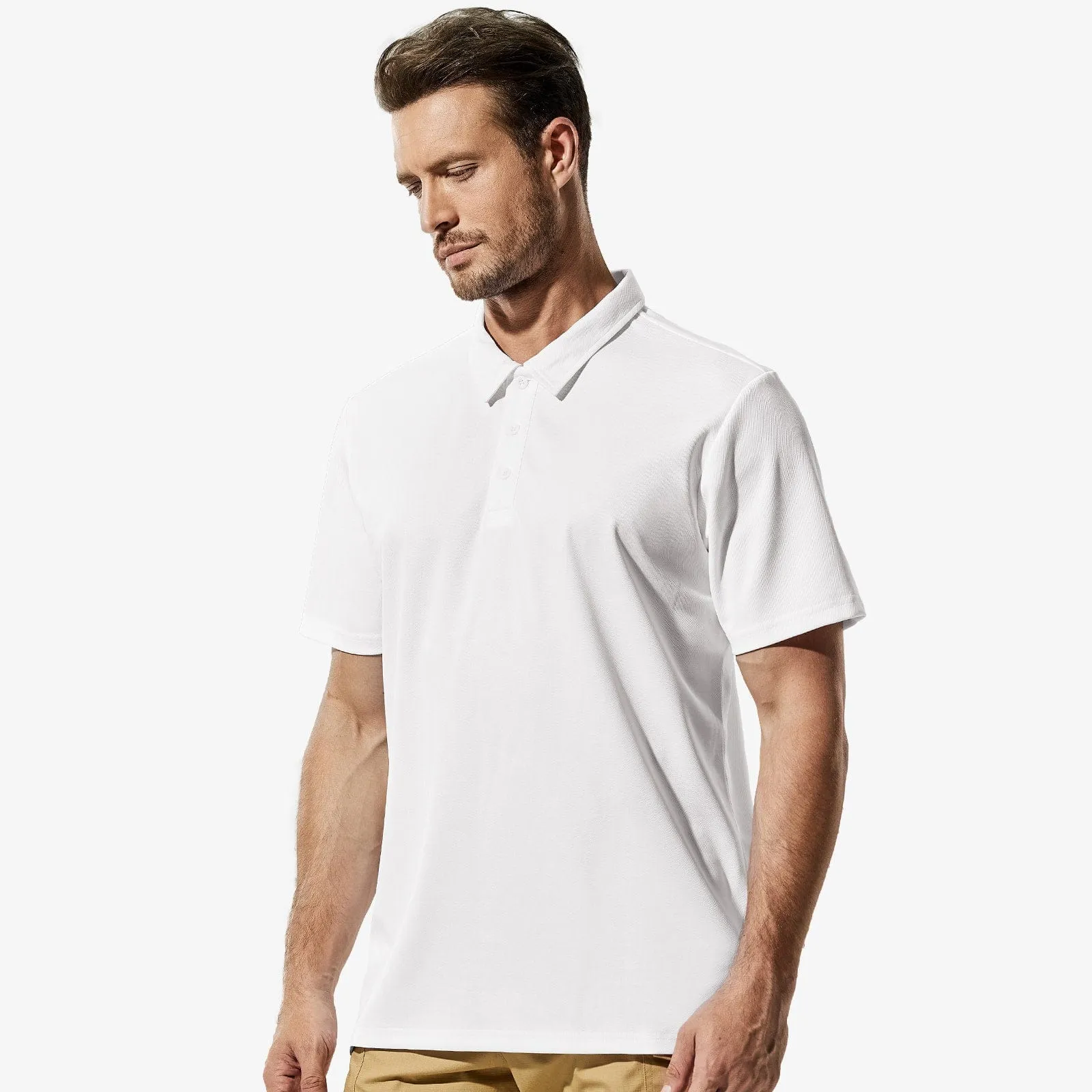 Men's Quick Dry Polo Shirts Casual Collared Shirts Short Sleeve