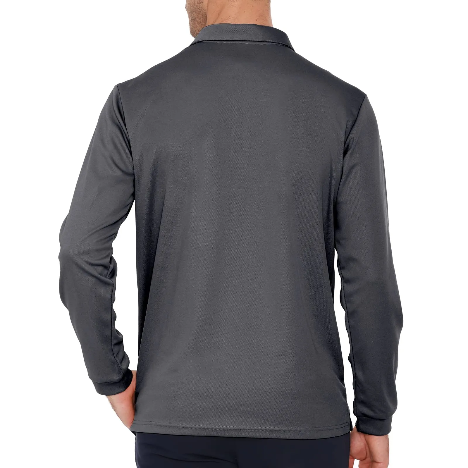 Men's Quick-Dry Polo Shirts Polyester Casual Collared Shirts