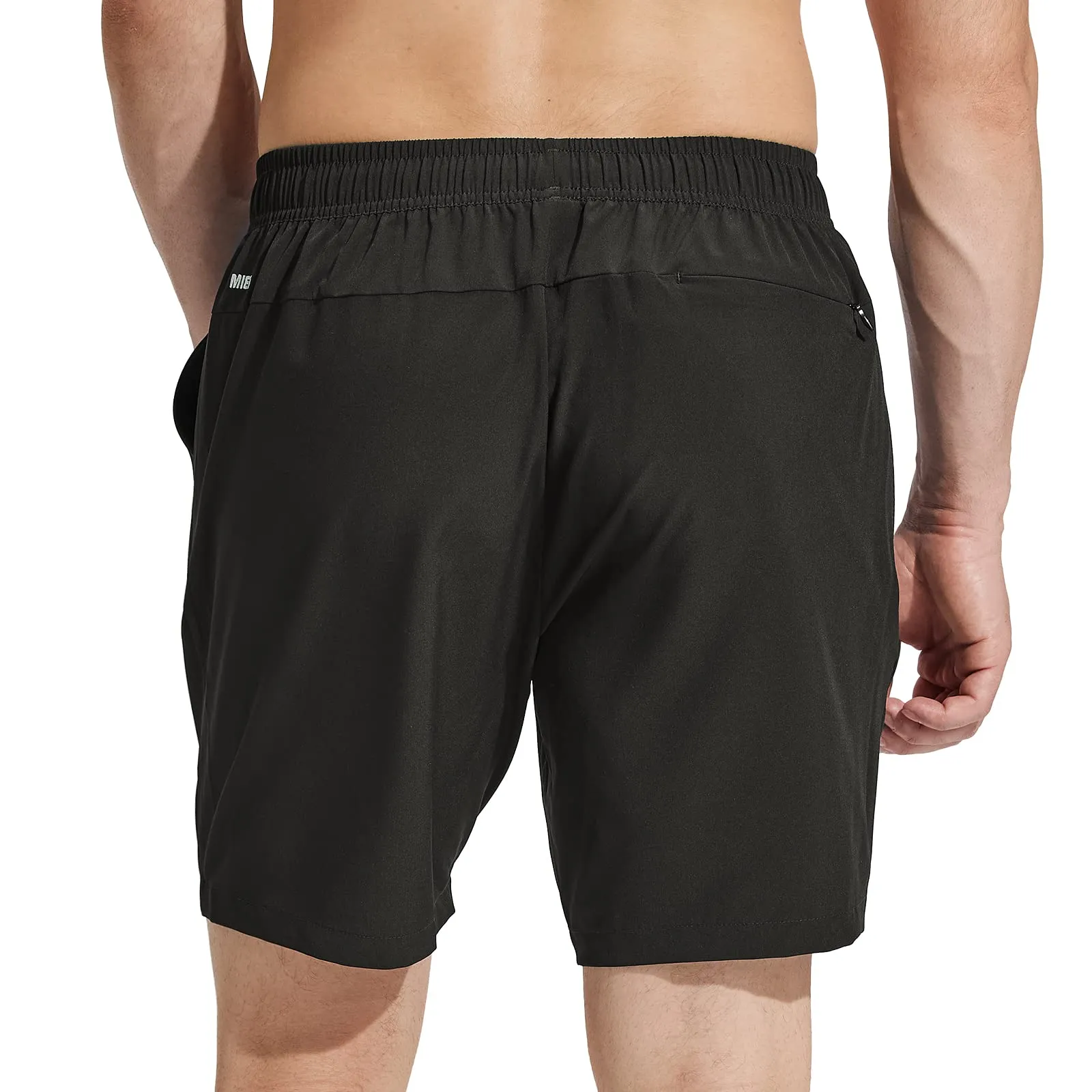 Men's Quick-Dry Running Shorts with Zipper Pockets 7 Inch