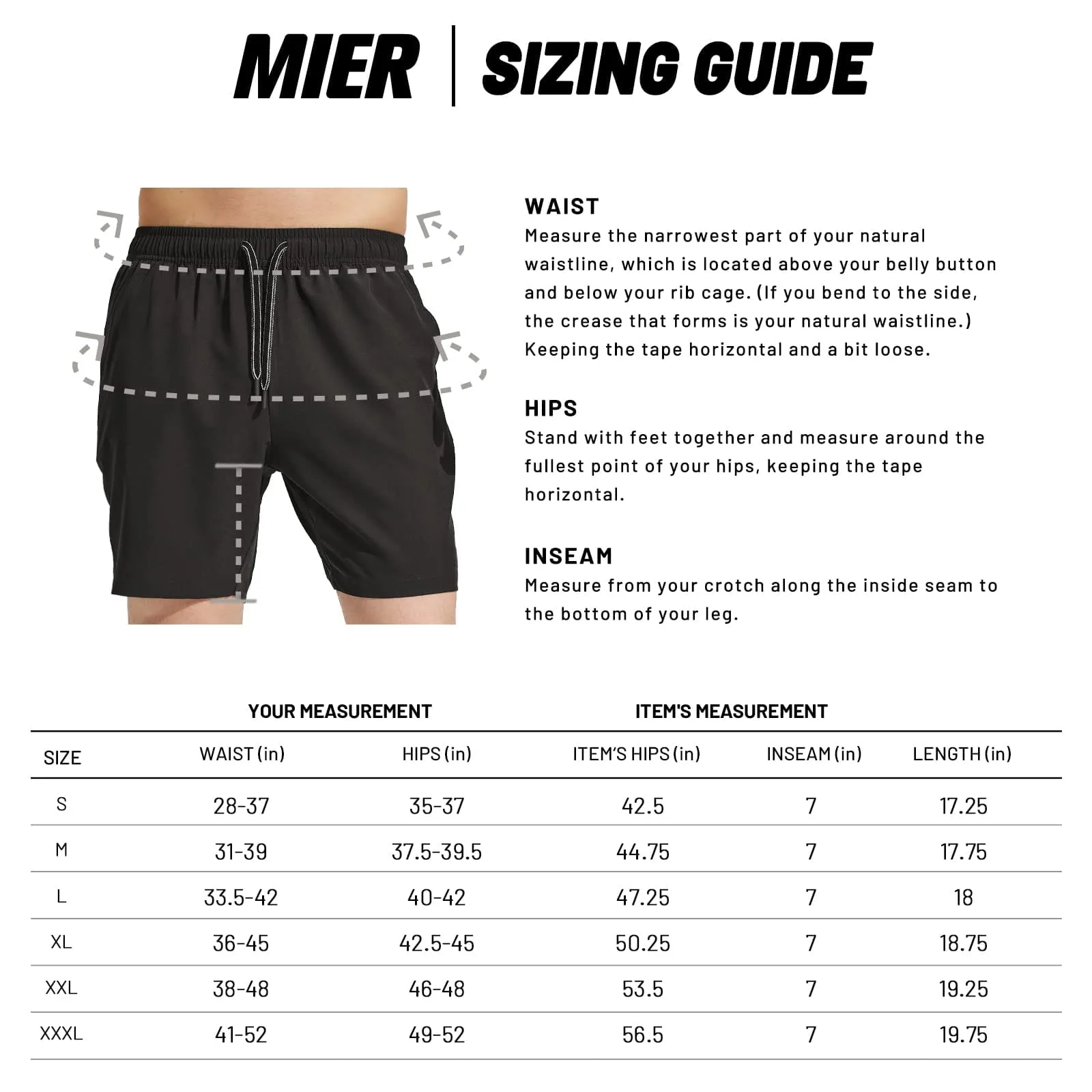 Men's Quick-Dry Running Shorts with Zipper Pockets 7 Inch