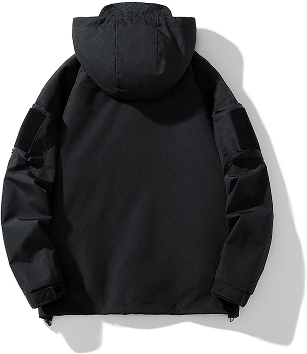 Mens Rain Jacket Waterproof with Hooded Hiking Coat Lightweight Windbreaker Slim Fitting Long Sleeved Outdoor Jackets