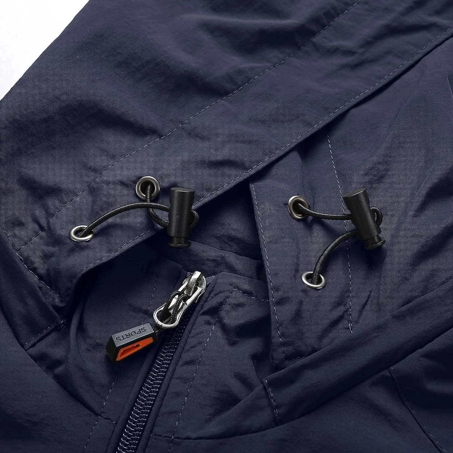 Mens Rain Suit Comfy Lightweight Active Water Resistant Hooded Rain Jacket Outdoor Breathable Rain Gear for Leisure