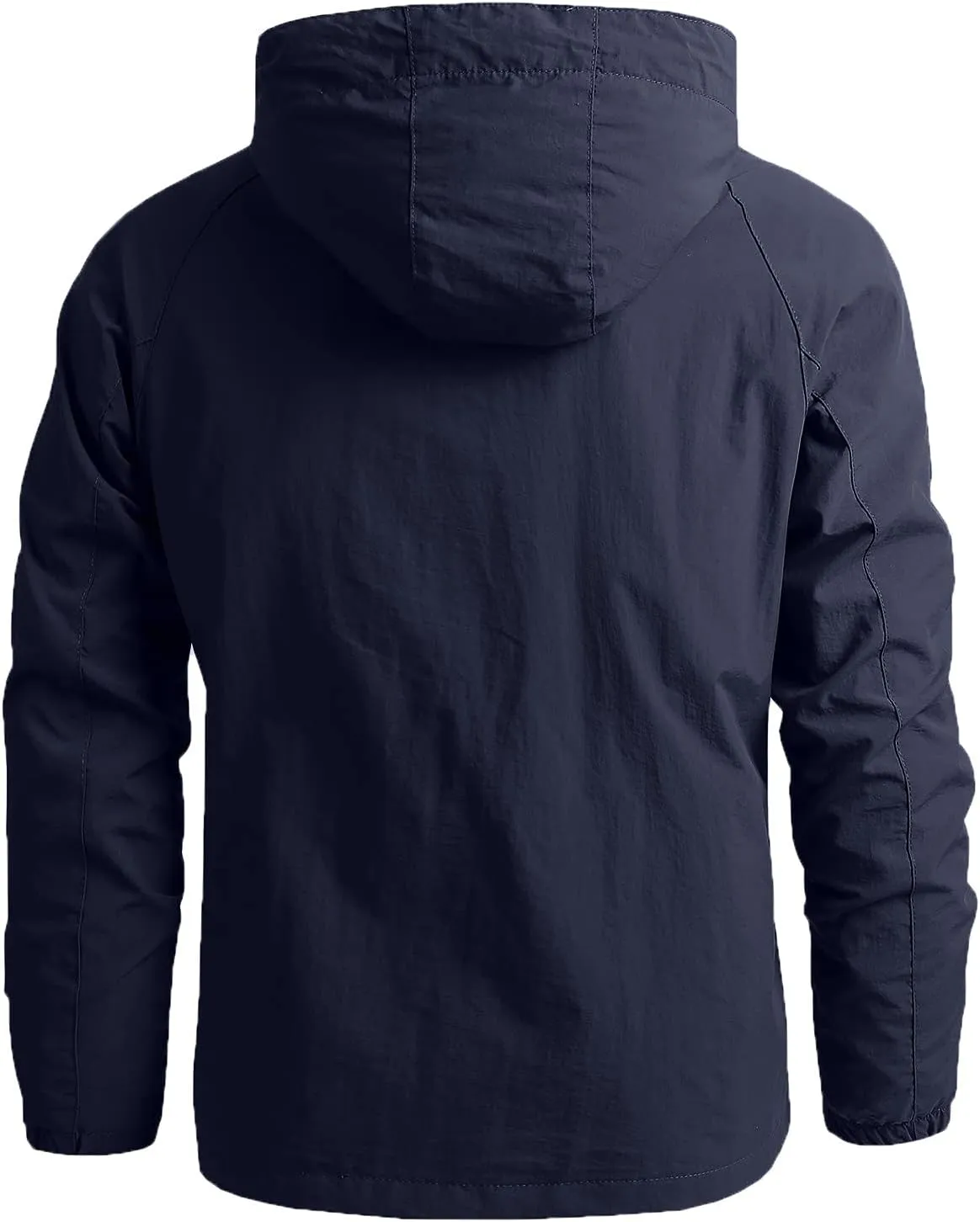 Mens Rain Suit Comfy Lightweight Active Water Resistant Hooded Rain Jacket Outdoor Breathable Rain Gear for Leisure