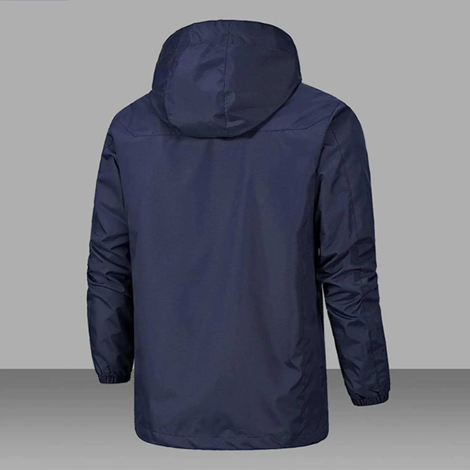 Mens Rain Suit Comfy Lightweight Active Water Resistant Hooded Rain Jacket Outdoor Hiking Rain Gear for Leisure