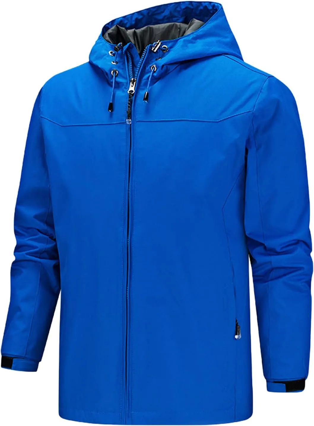 Men's Rain Suit Fashion Lightweight Active Water Resistant Hooded Rain Jacket Outdoor Raincoat with Hooded