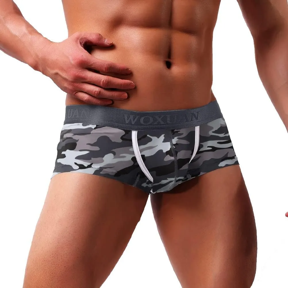 Men's Sexy Underwear Boxer Briefs Mesh Breathable Underpants