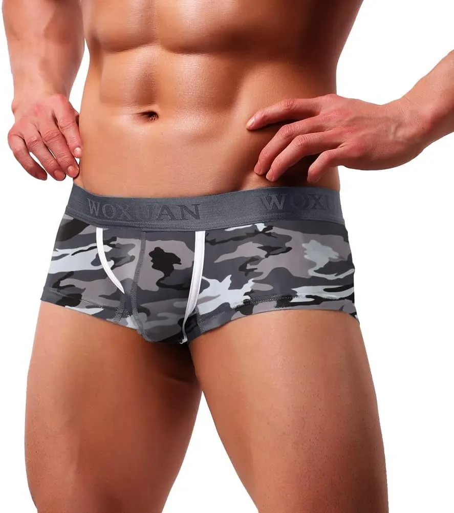 Men's Sexy Underwear Boxer Briefs Mesh Breathable Underpants