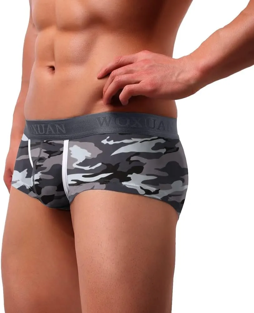 Men's Sexy Underwear Boxer Briefs Mesh Breathable Underpants