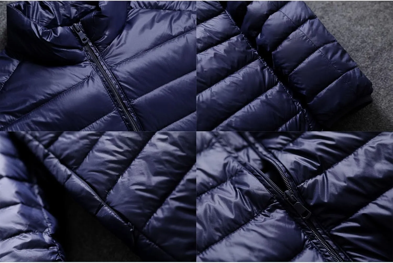 Mens Short Lightweight Puffer Jackets Warm Puffy Winter Down Jacket Windproof Water Repellent Quilted Coat