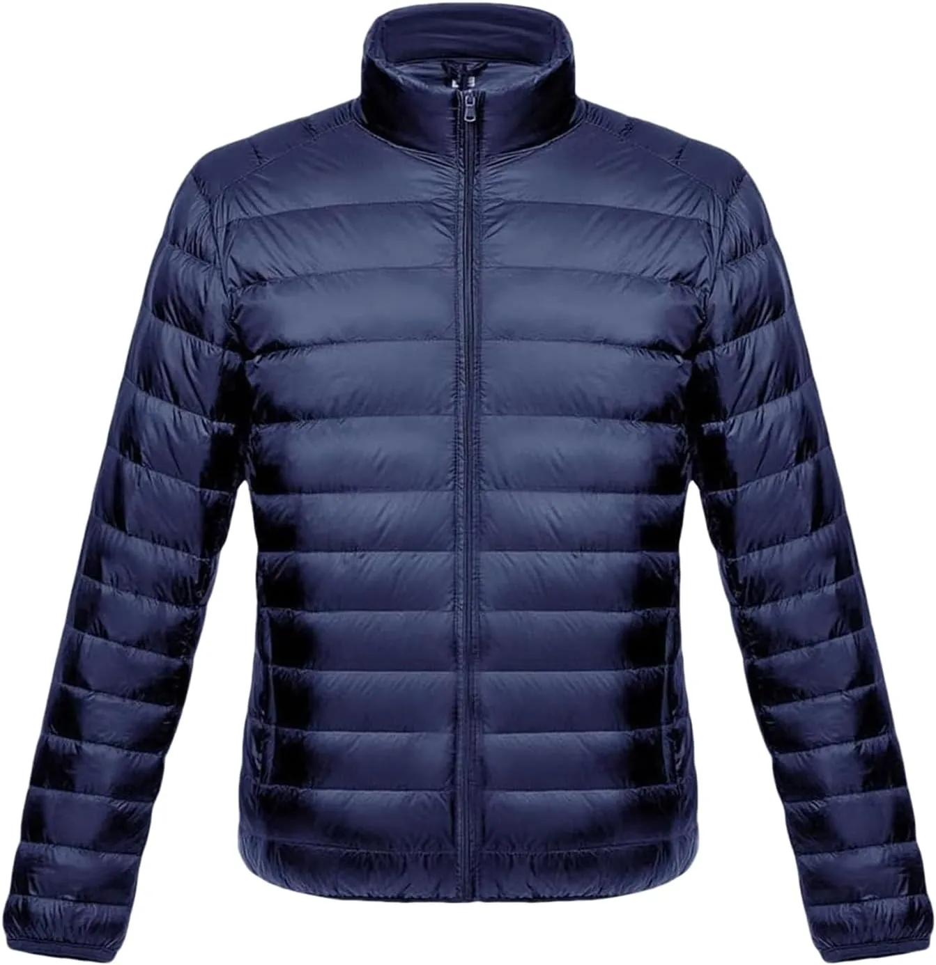 Mens Short Lightweight Puffer Jackets Warm Puffy Winter Down Jacket Windproof Water Repellent Quilted Coat