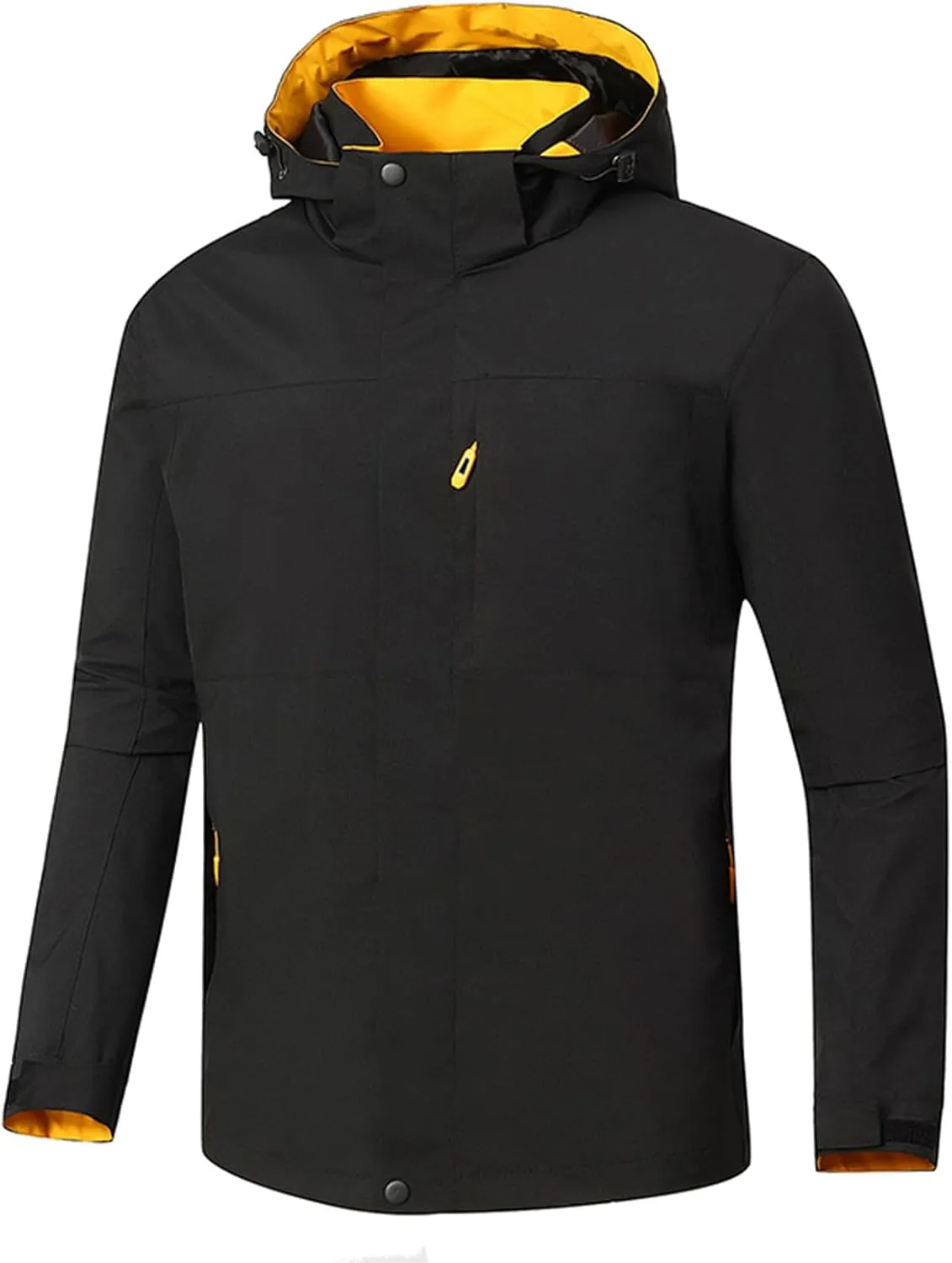 Men's Softshell Military Jacket With Hood, Windproof and Water Repellent Outdoor Lightweight Fall Winter Coat Outwear