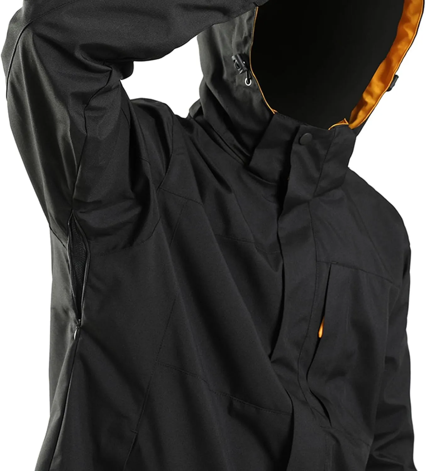 Men's Softshell Military Jacket With Hood, Windproof and Water Repellent Outdoor Lightweight Fall Winter Coat Outwear