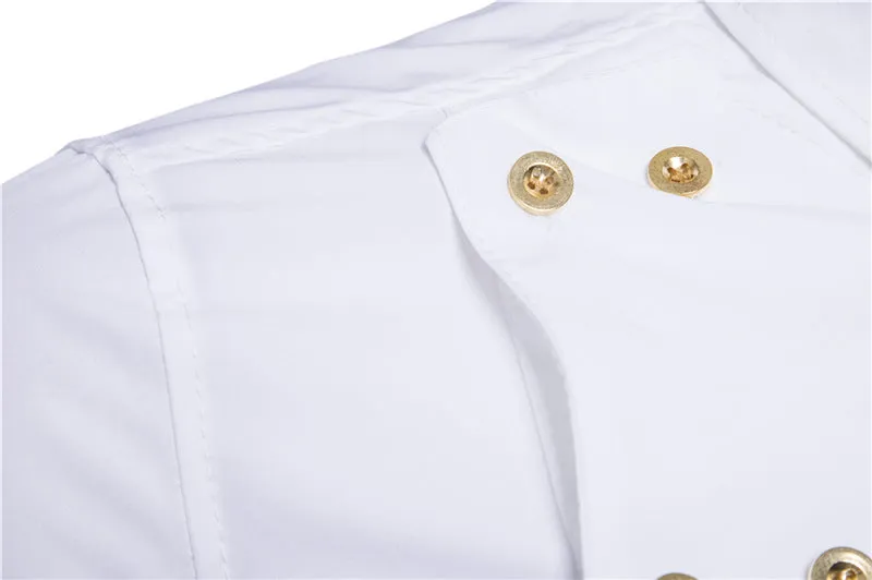Men's Spring Double Breasted Long Sleeved Shirt
