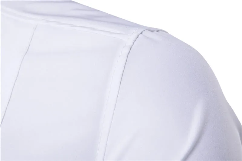 Men's Spring Double Breasted Long Sleeved Shirt
