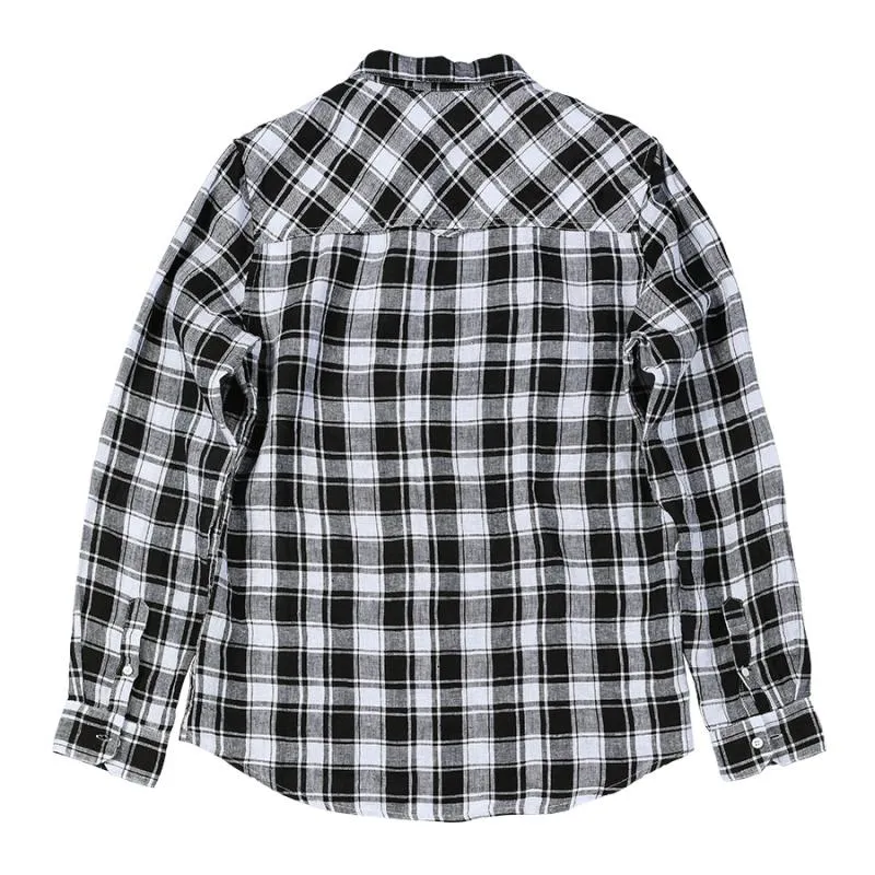 Men's Summer Casual Long Sleeved Plaid Shirt