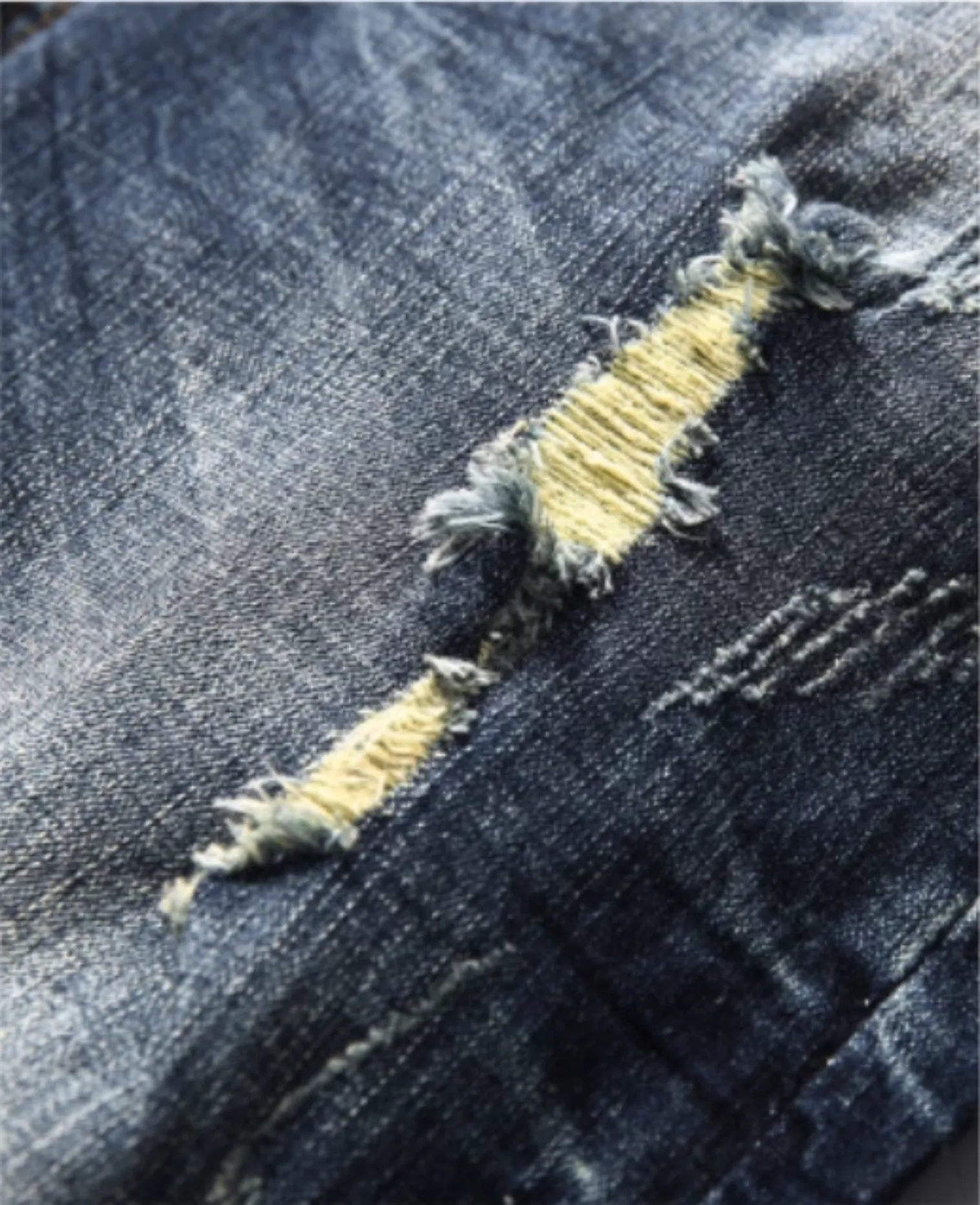 Men's Summer Casual Ripped Elastic Denim Shorts | Plus Size