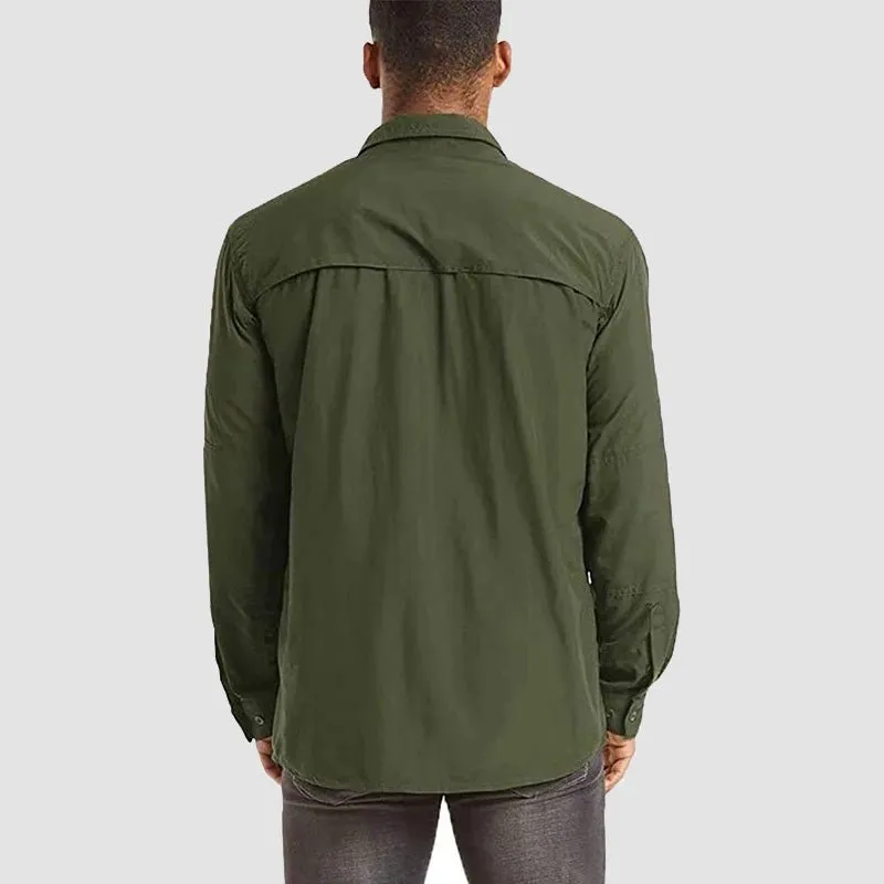 Men's Tactical Shirts Quick Dry UV Protection Breathable Long Sleeve Hiking Fishing  Shirts