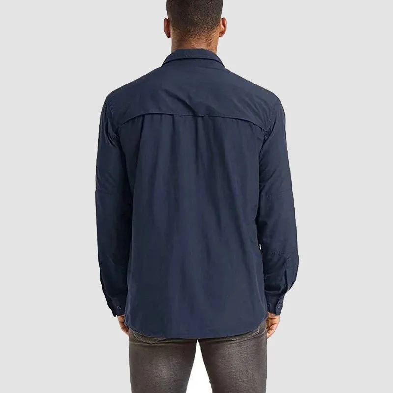 Men's Tactical Shirts Quick Dry UV Protection Breathable Long Sleeve Hiking Fishing  Shirts