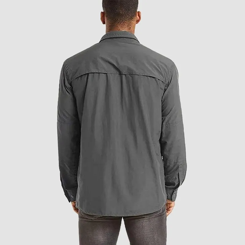 Men's Tactical Shirts Quick Dry UV Protection Breathable Long Sleeve Hiking Fishing  Shirts