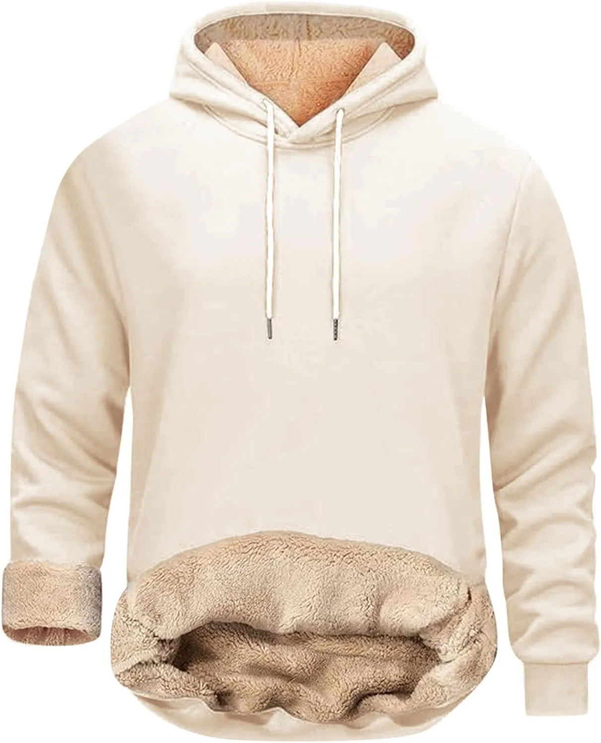 Mens Thermal Underwear Set Contrast Hooded Sweater Casual Sports Suit Thermal Underwear Henley Top Men's Thermal