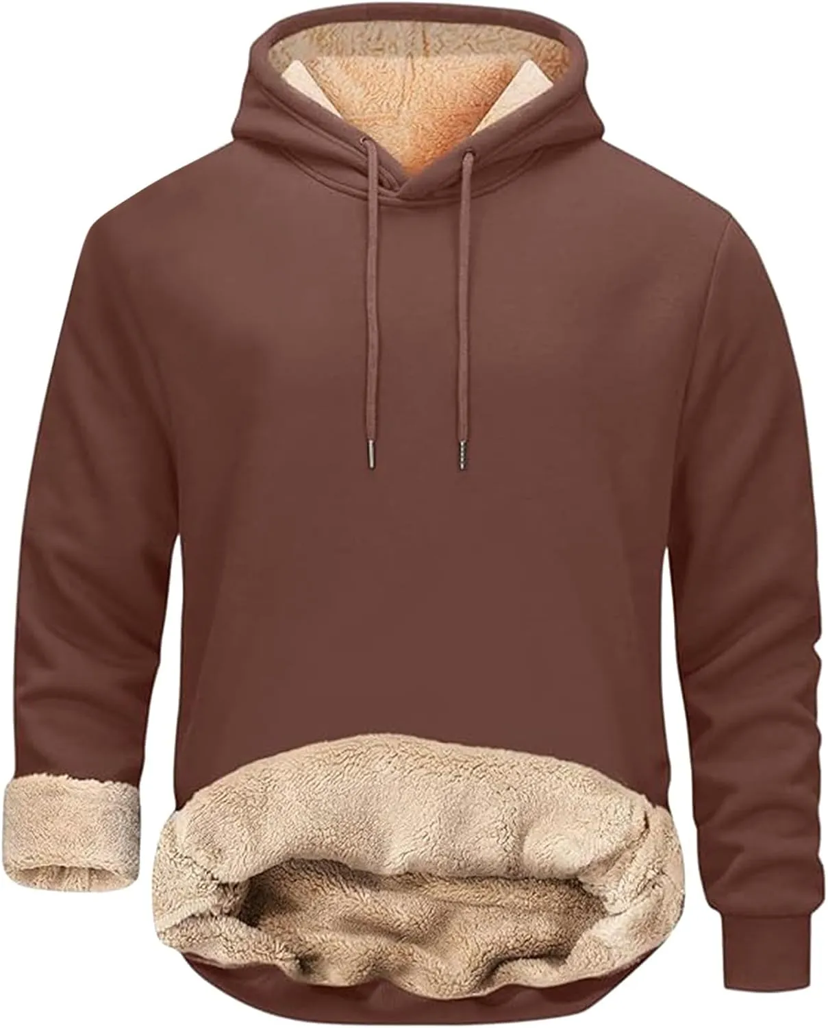 Mens Thermal Underwear Set Contrast Hooded Sweater Casual Sports Suit Thermal Underwear Henley Top Men's Thermal