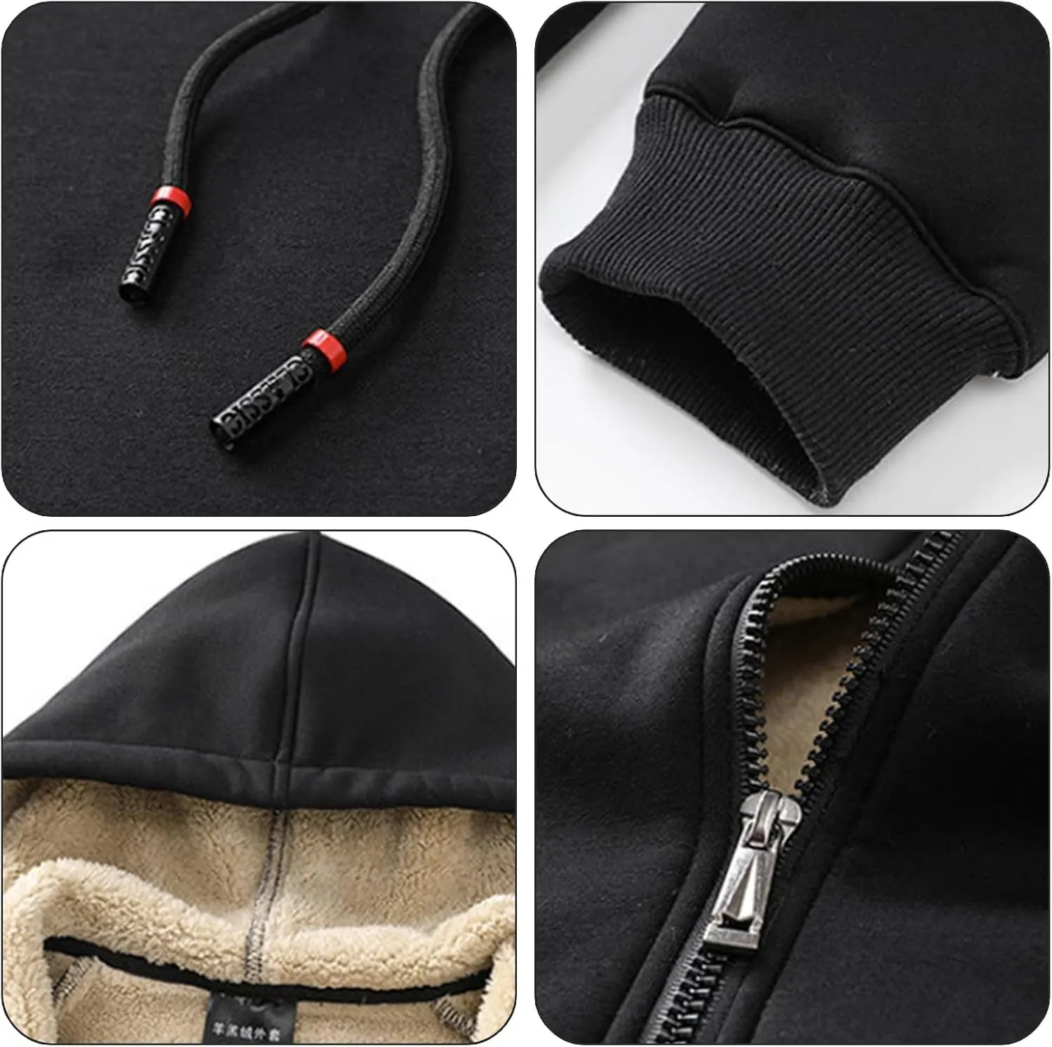 Mens Thermal Underwear Set Contrast Hooded Sweater Casual Sports Suit Thermal Underwear Henley Top Men's Thermal