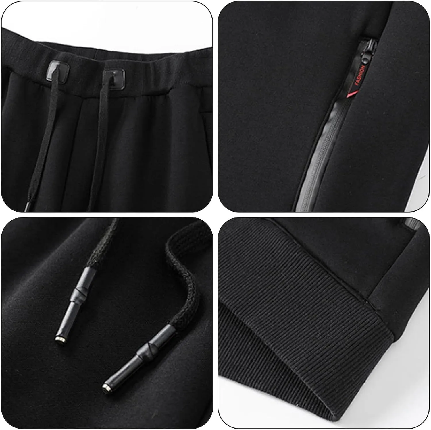 Mens Thermal Underwear Set Contrast Hooded Sweater Casual Sports Suit Thermal Underwear Henley Top Men's Thermal