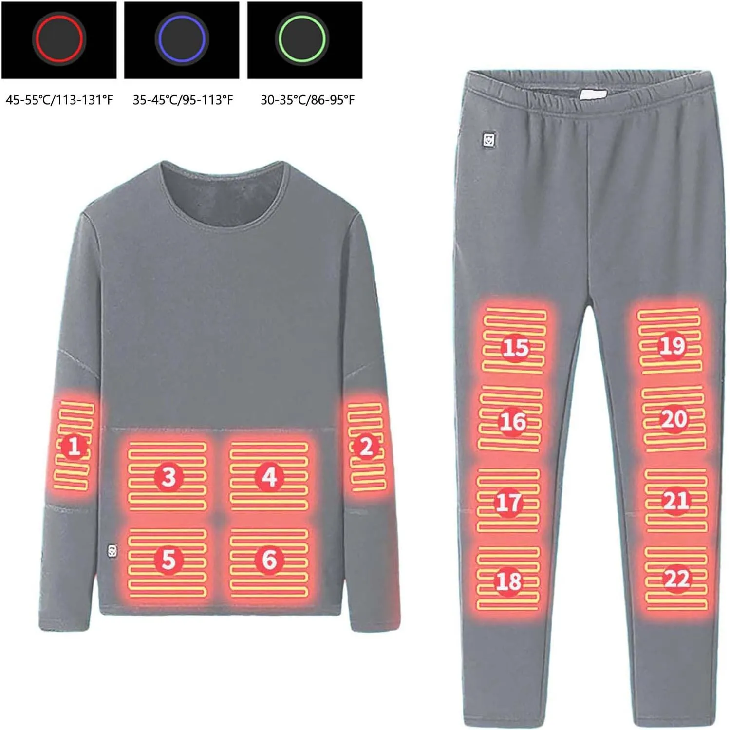 Men's Thermal Underwear Set Men's Thermal Underwear Set Lined Long Thermal Underwear Winter Warm Base Layer Top