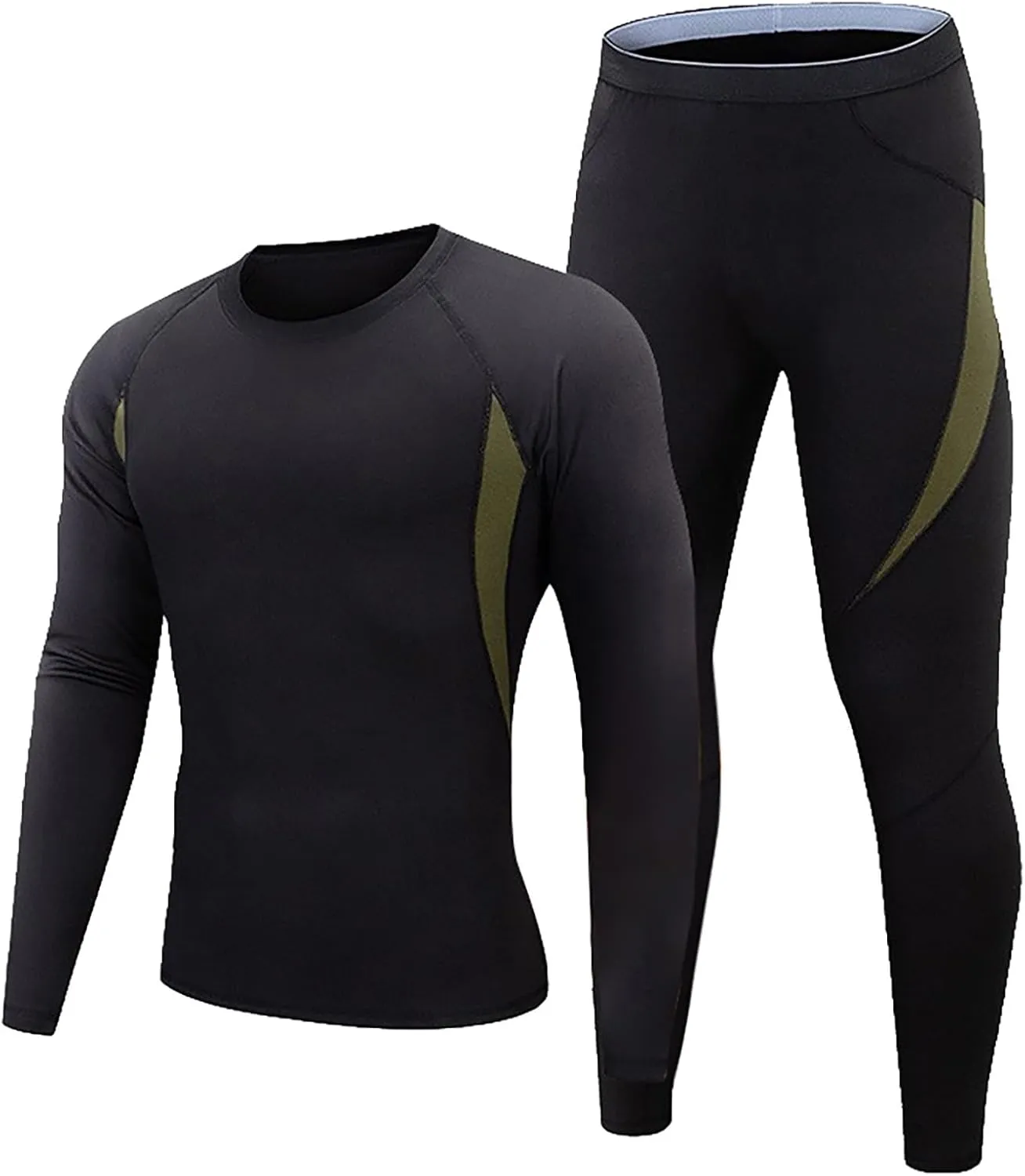 Men's Thermal Underwear Set Men's Thermal Underwear Set Lined Long Thermal Underwear Winter Warm Base Layer Top