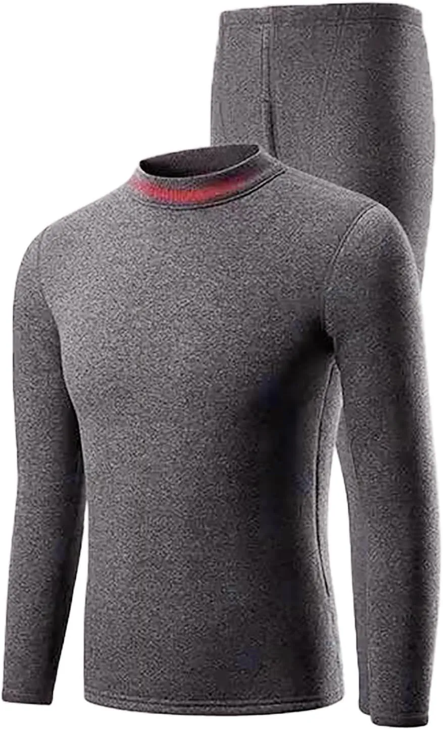 Men's Thermal Underwear Set Men's Thermal Underwear Set Lined Long Thermal Underwear Winter Warm Base Layer Top