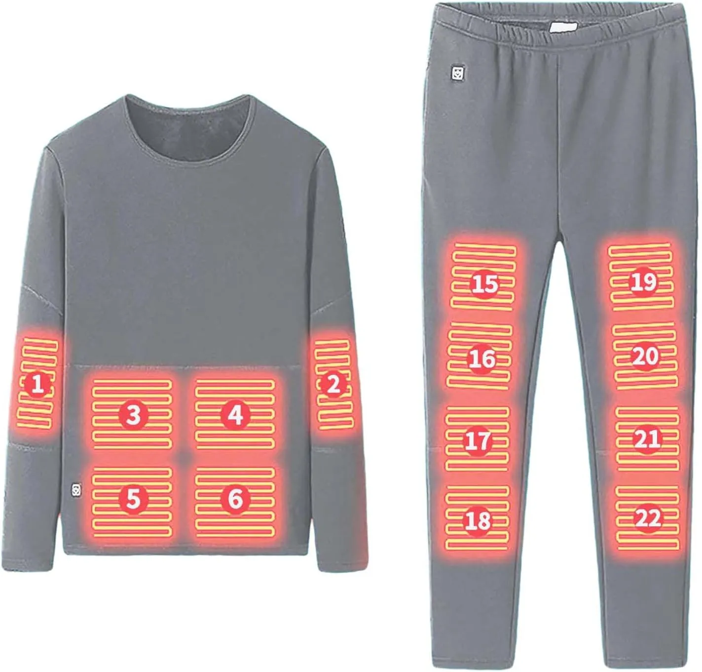 Men's Thermal Underwear Set Men's Thermal Underwear Set Lined Long Thermal Underwear Winter Warm Base Layer Top