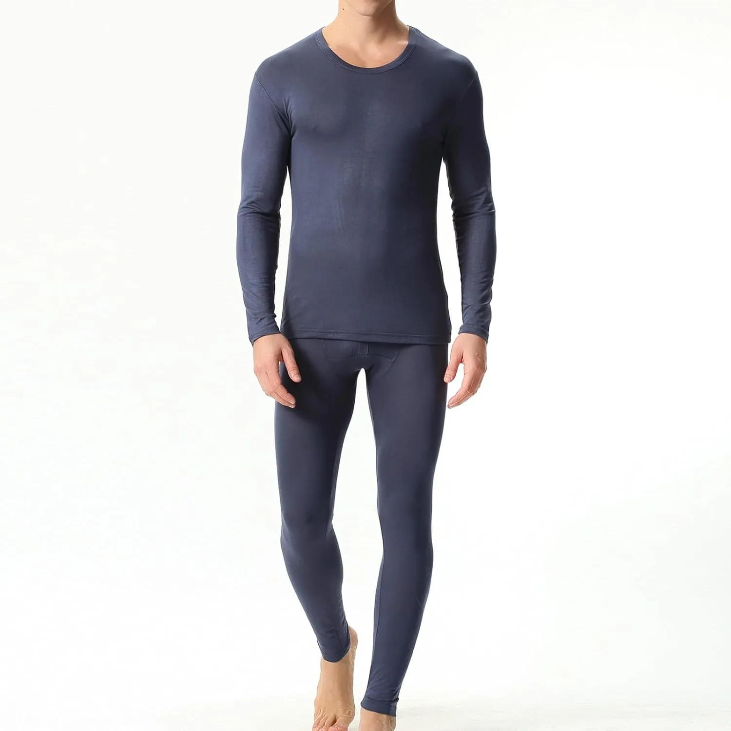Men's Thermal Underwear Set Men's Thermal Underwear Set Lined Long Thermal Underwear Winter Warm Base Layer Top