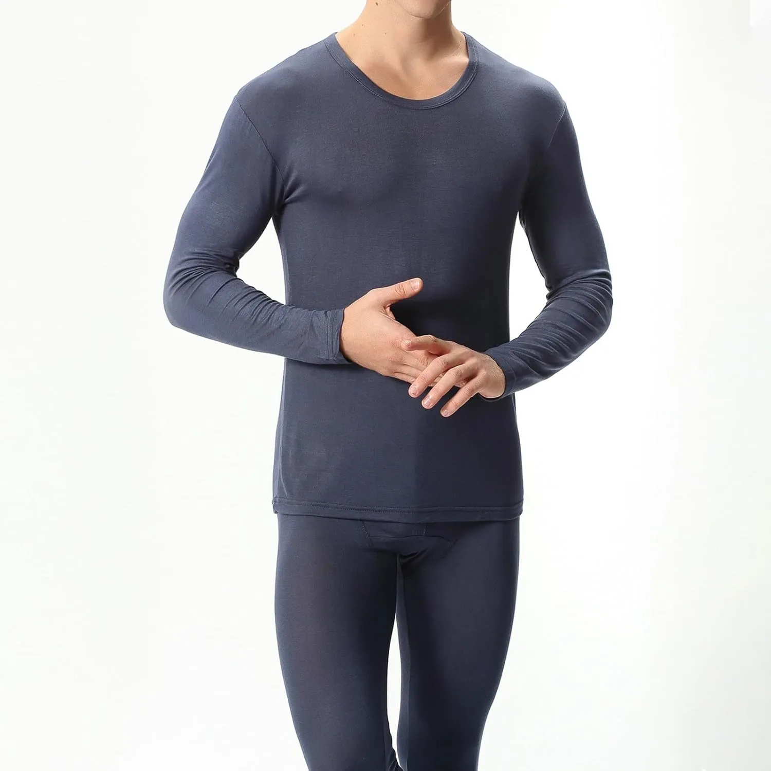 Men's Thermal Underwear Set Men's Thermal Underwear Set Lined Long Thermal Underwear Winter Warm Base Layer Top