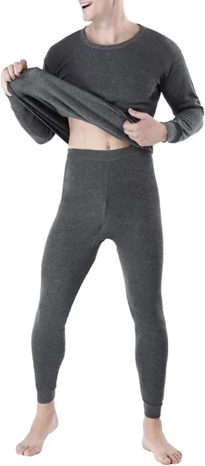 Men's Thermal Underwear Set Men's Thermal Underwear Set Lined Long Thermal Underwear Winter Warm Base Layer Top