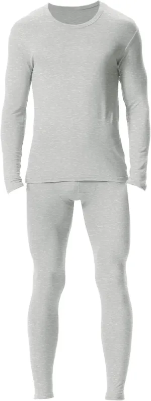 Men's Thermal Underwear Set Soft Fleece Solid Color Thick Thermal Long Johns Thermals for Cold Weather Winter Ski