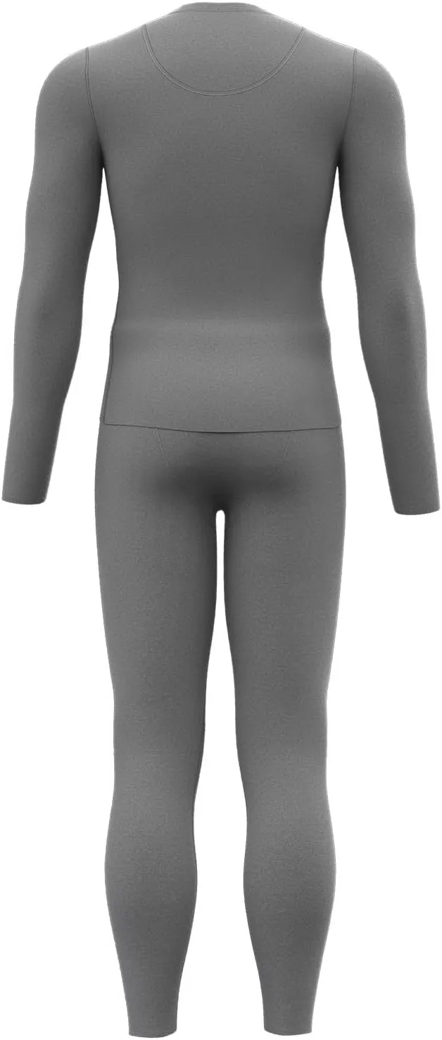 Mens Thermals Top And Bottom Set Base Layer Solid Color Thick Thermal Underwear Set Thermal Underwear Set/Base Layer