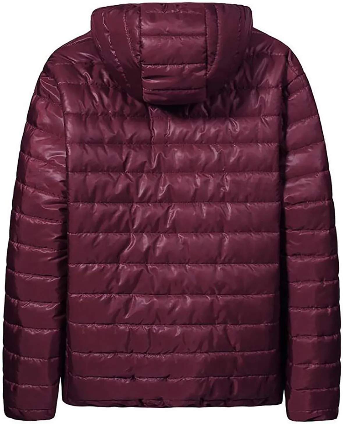 Mens Ultralight Highly Compressible Puffer Jacket Hooded Insulated Down Filled Bubble Quilted Packable Outerwear