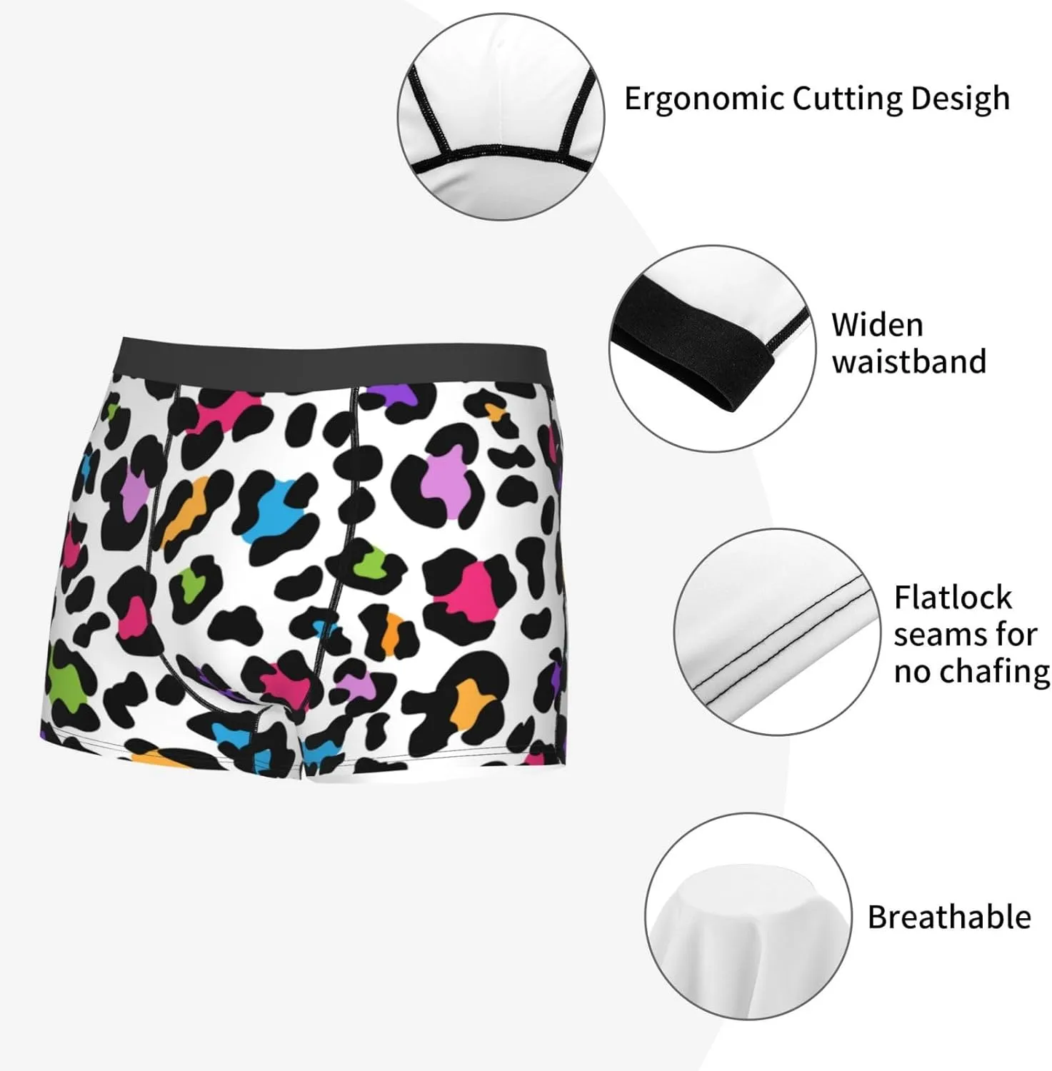 Men's Underwear Boxer Briefs Soft Breathable Trunks Underwear