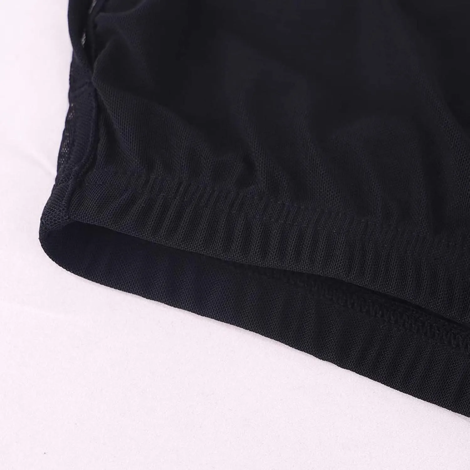 Mens Underwear Sexy Mesh Breathable Boxer Briefs See Through Side Split Soft Breathable Cool Transparent Brief Shorts