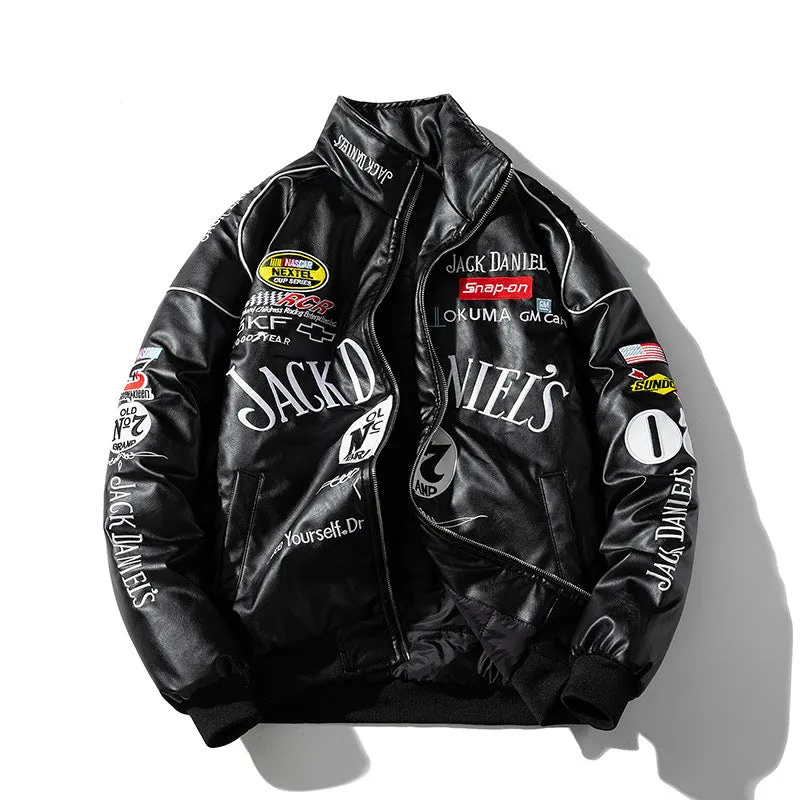 Mens Vintage Jackets Embroidery Autumn Winter