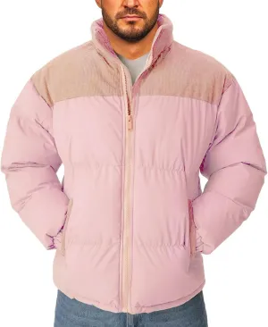 Men's Warm Winter Puffer Coats Quilted Zip up Windproof Insulated Jacket with Pockets